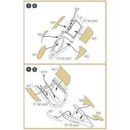 MiG-23ML, MLD, P, MLAE painting mask for CP kits, 1/72 - Clear Prop...