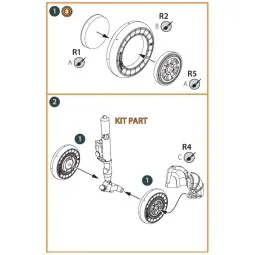 MiG-23ML, MLD, P, MLAE wheel set, 1/72 - Clear Prop Accessories CPA...