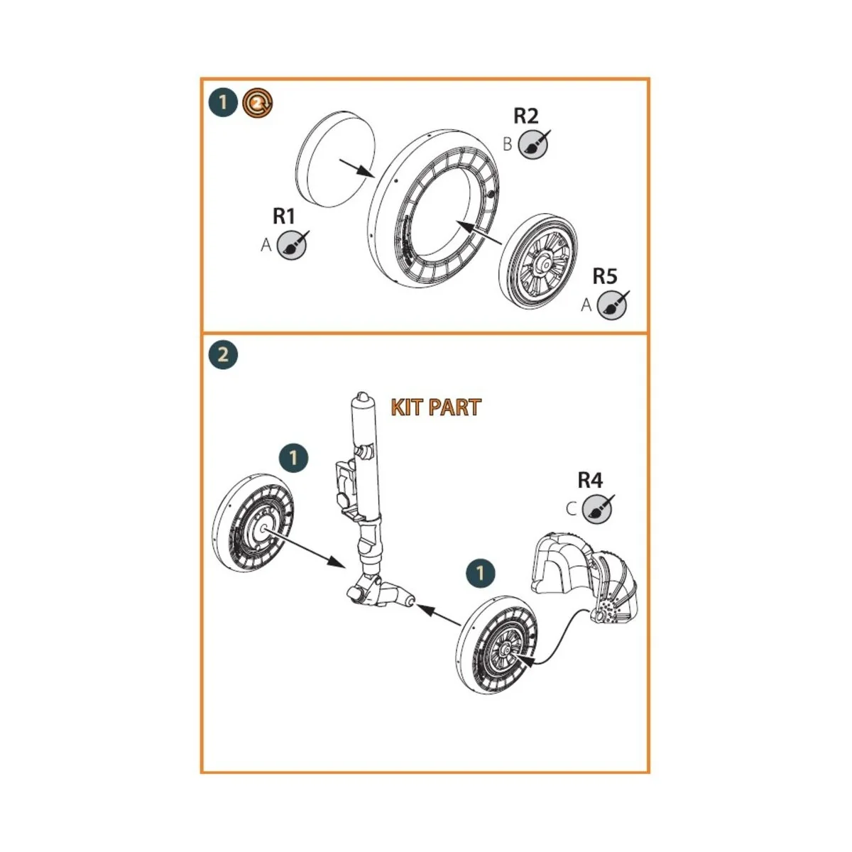 MiG-23ML, MLD, P, MLAE wheel set, 1/72 - Clear Prop Accessories CPA...
