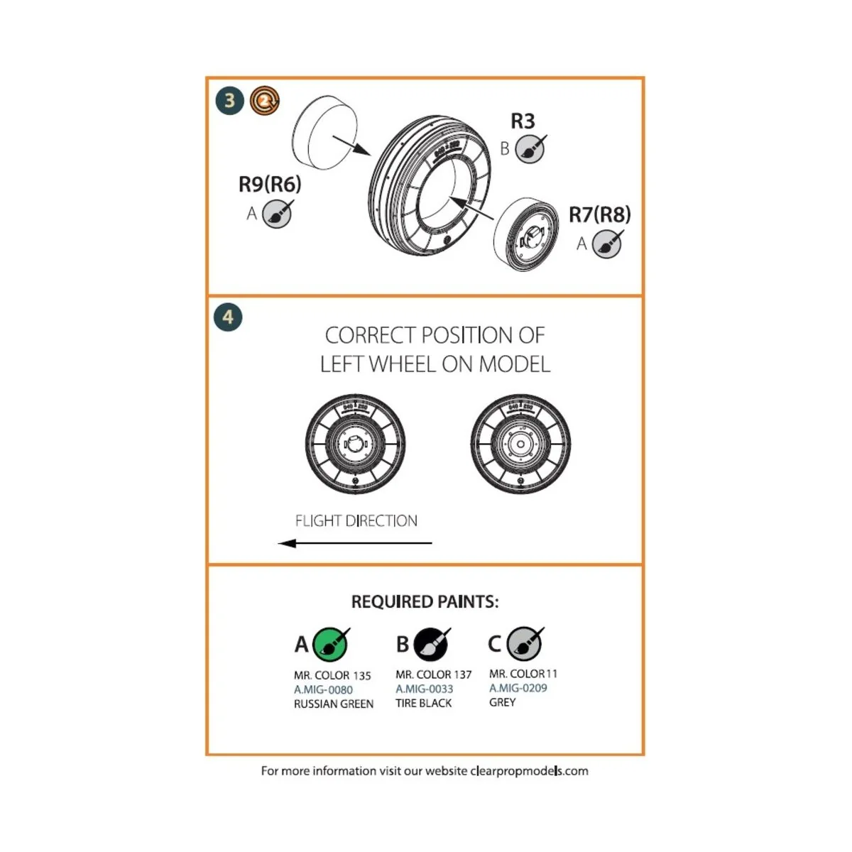 MiG-23ML, MLD, P, MLAE wheel set, 1/72 - Clear Prop Accessories CPA...