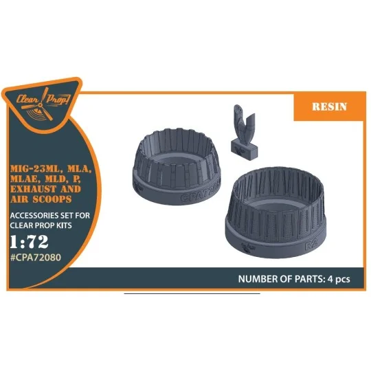 MiG-23ML, MLD, P, MLAE Exhaust and air scoops for CP kits, 1/72 - C... MiG-23ML, MLD, P, MLAE Exhaust and air scoops for CP kits, 1/72 - C...