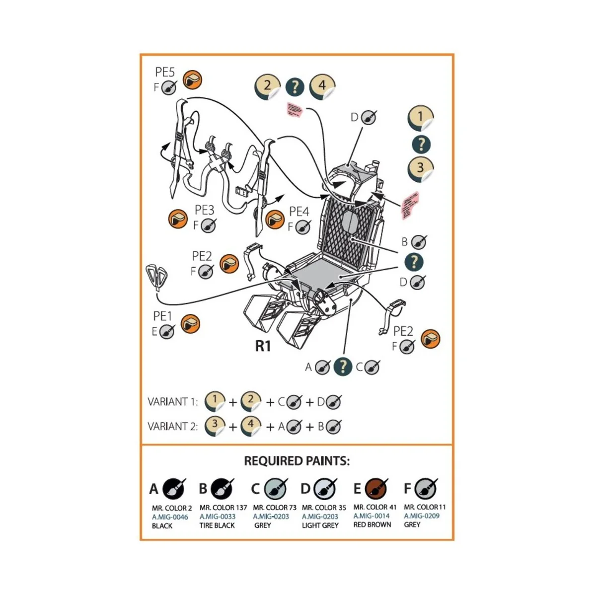 KM-1M Ejection seat for CP kits and other, 1/72 - Clear Prop Access...