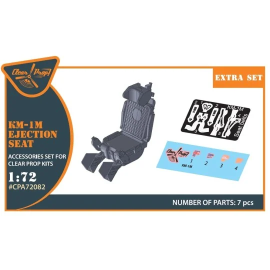 KM-1M Ejection seat for CP kits and other, 1/72 - Clear Prop Access...