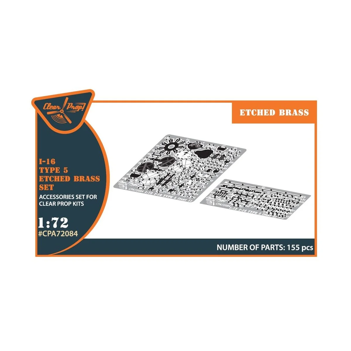 I-16 type 5 PE set for CP kits, 1/72 - Clear Prop Accessories CPA72084 I-16 type 5 PE set for CP kits, 1/72 - Clear Prop Accessories CPA72084