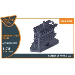 Liberty L-12 engine set 3D print, 1/72 - Clear Prop Accessories CPA...