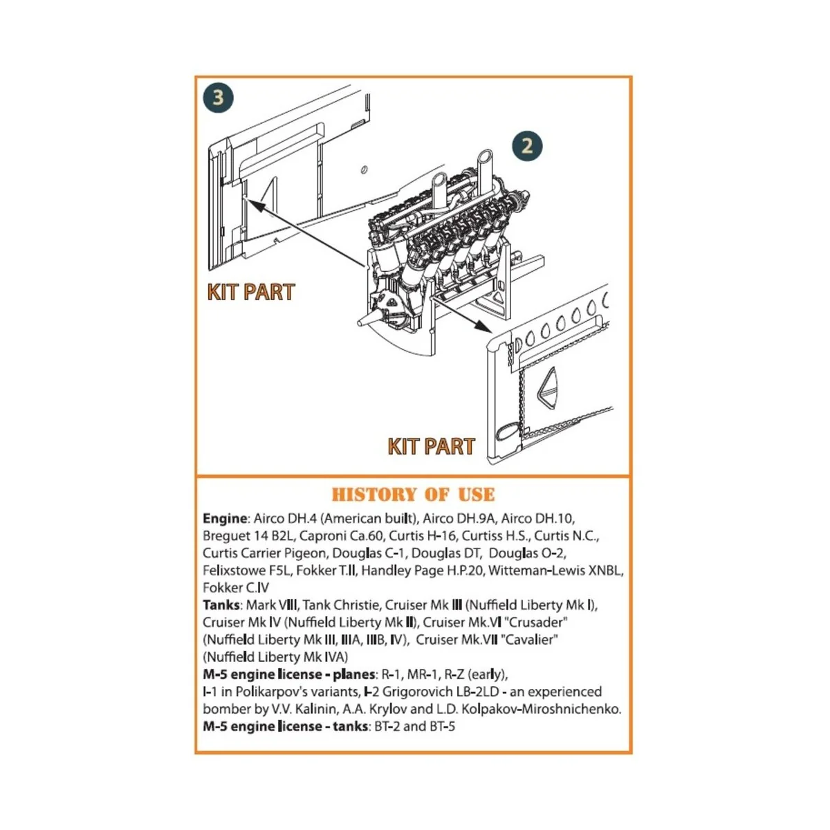 Liberty L-12 engine set 3D print, 1/72 - Clear Prop Accessories CPA...