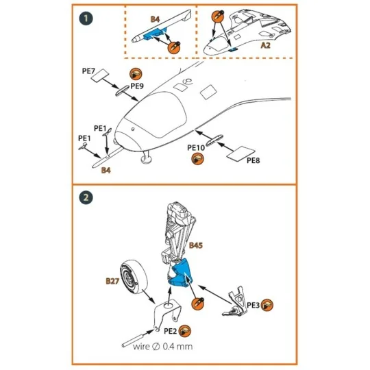 TB.2 PE parts and painting mask x2 set for CP kits, 1/72 - Clear Pr... TB.2 PE parts and painting mask x2 set for CP kits, 1/72 - Clear Pr...
