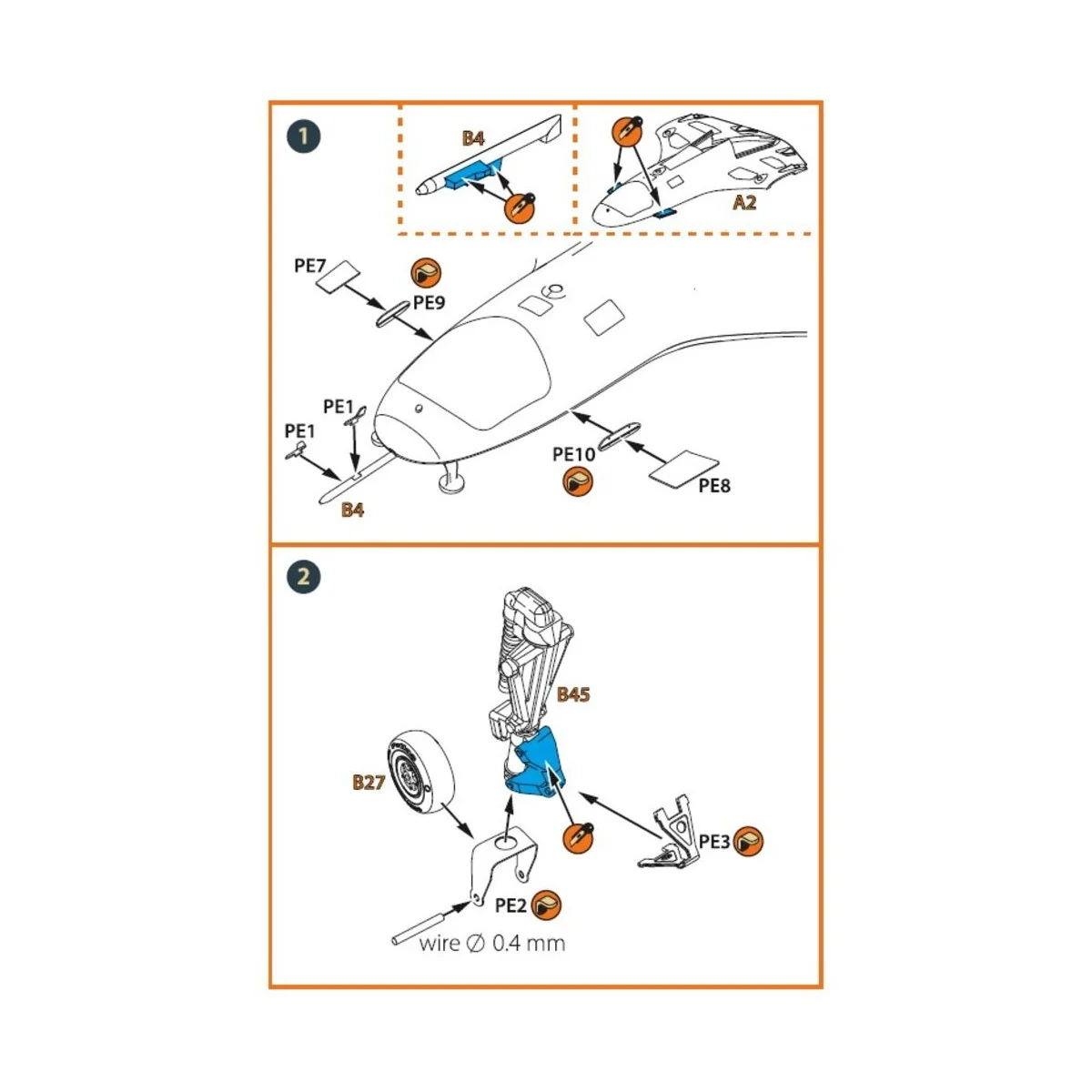 TB.2 PE parts and painting mask x2 set for CP kits, 1/72 - Clear Pr... TB.2 PE parts and painting mask x2 set for CP kits, 1/72 - Clear Pr...