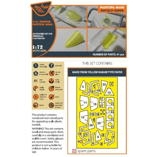 F-2A Fighter double-sided painting mask for Finemolds kits, 1/72 - ...