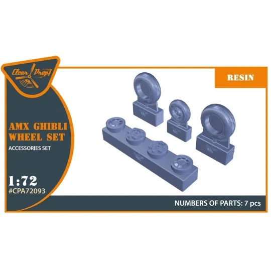 AMX, AMX-T Ghibli wheel set for Italeri kits, 1/72 - Clear Prop Acc...