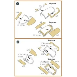 AMX Ghibli double-sided painting mask for Italeri kits, 1/72 - Clea...