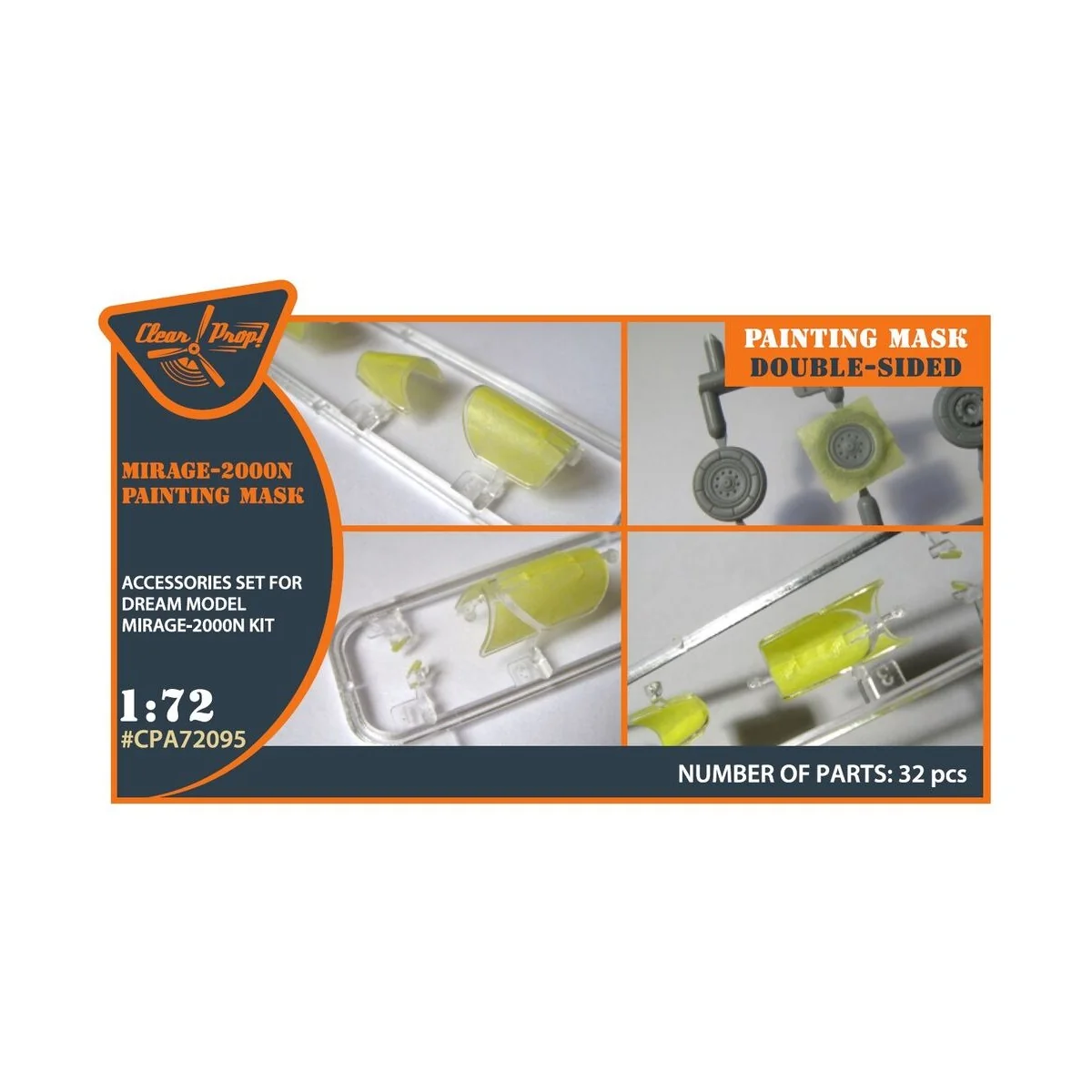 Mirage-2000N double-sided painting mask for Dream Model kits, 1/72 ...