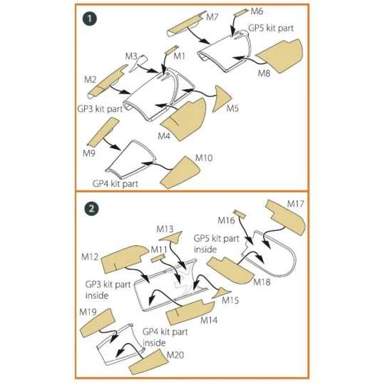 Mirage-2000N double-sided painting mask for Dream Model kits, 1/72 ...