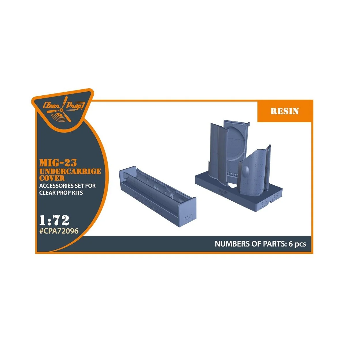 MiG-23 undercarriage covers for CP kits, 1/72 - Clear Prop Accessor... MiG-23 undercarriage covers for CP kits, 1/72 - Clear Prop Accessor...