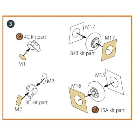 AMX Ghibli double-sided painting mask for Italeri kits, 1/72 - Clea...