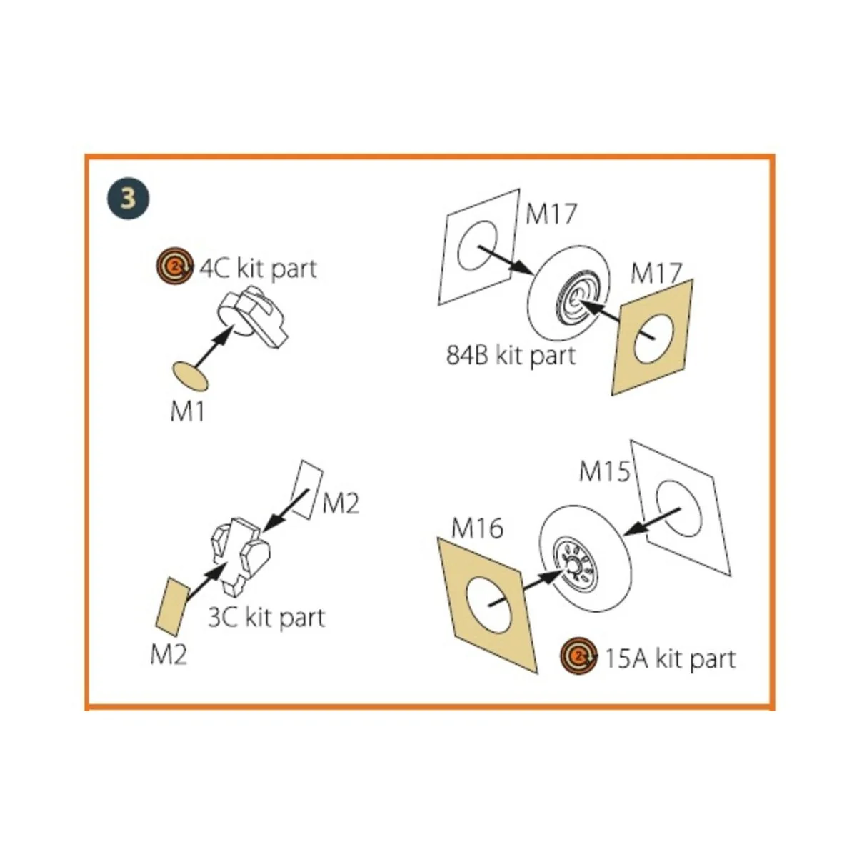 AMX Ghibli double-sided painting mask for Italeri kits, 1/72 - Clea...