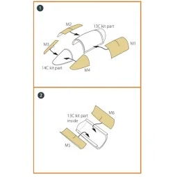 F-5E Tiger II painting mask for Italeri kits, 1/72 - Clear Prop Acc...