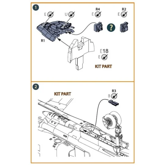 MiG-23 Instrument panel cover with gunsight for CP kits, 1/72 - Cle...