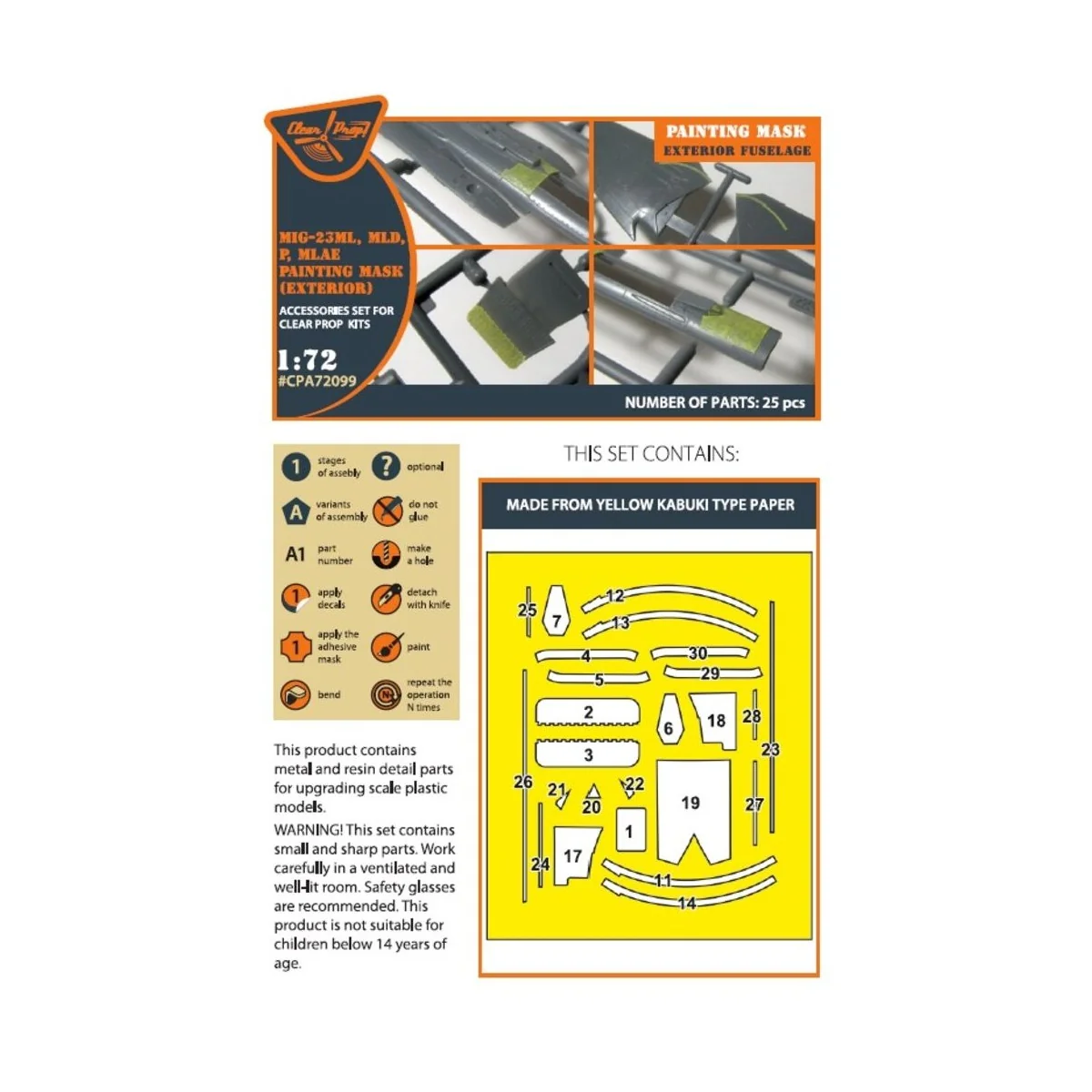 MiG-23ML, MLD, P, MLAE Exterior painting mask for CP kits, 1/72 - C... MiG-23ML, MLD, P, MLAE Exterior painting mask for CP kits, 1/72 - C...