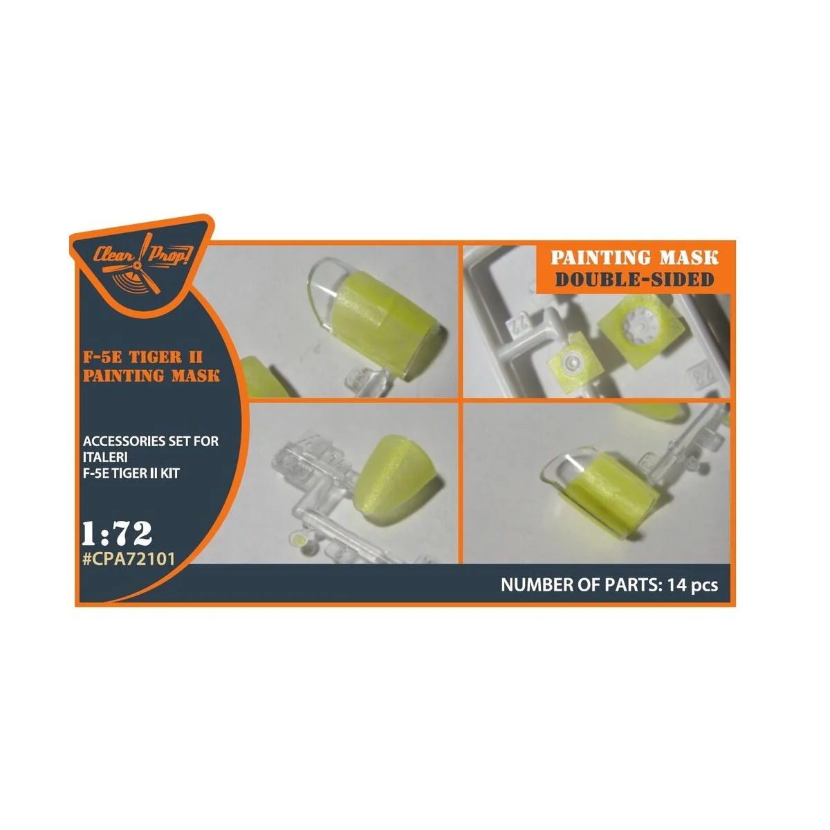 F-5E Tiger II painting mask for Italeri kits, 1/72 - Clear Prop Acc... F-5E Tiger II painting mask for Italeri kits, 1/72 - Clear Prop Acc...