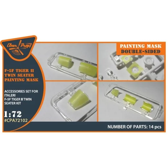 F-5F Tiger II painting mask for Italeri kits, 1/72 - Clear Prop Acc... F-5F Tiger II painting mask for Italeri kits, 1/72 - Clear Prop Acc...