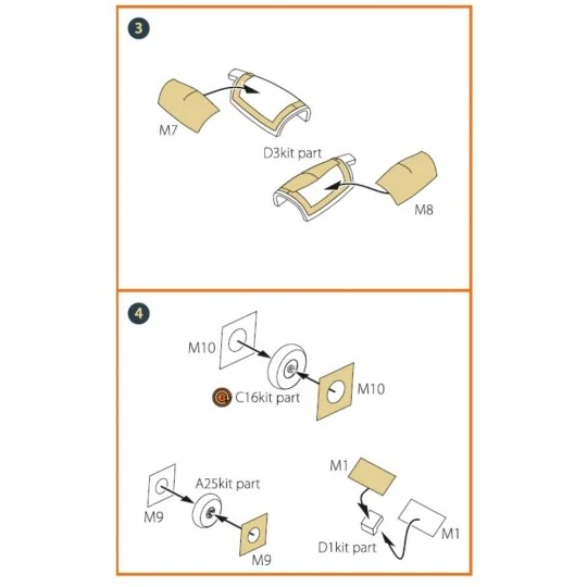 G.91R painting mask for MENG kits, 1/72 - Clear Prop Accessories CP...