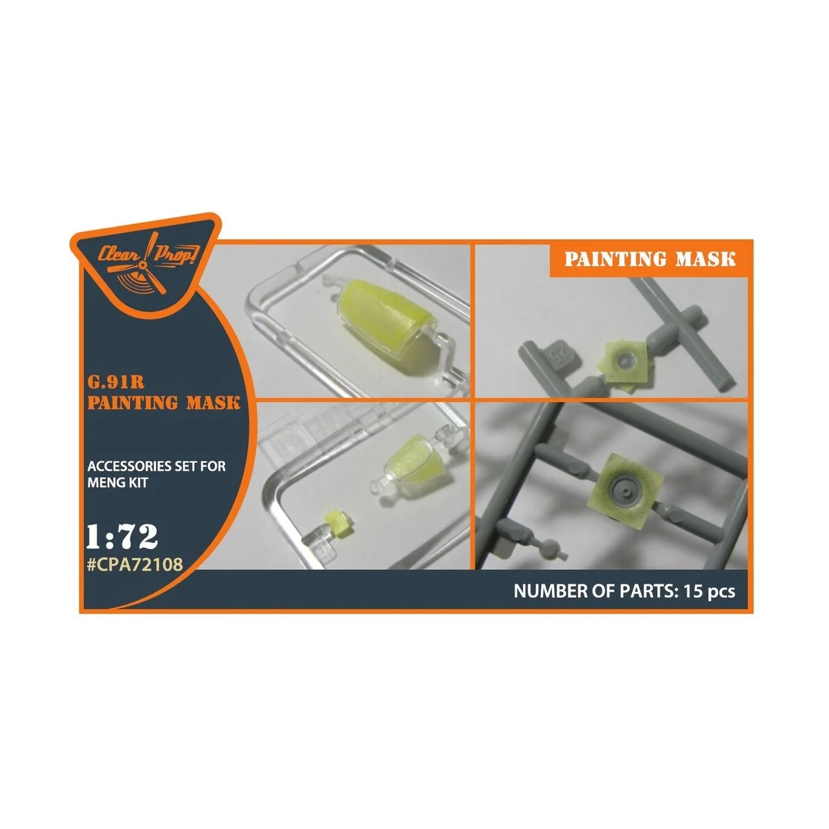 G.91R painting mask for MENG kits, 1/72 - Clear Prop Accessories CP...
