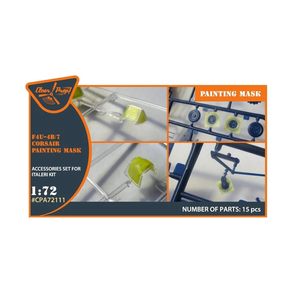 F4U-4B/7 Corsair painting mask for Italeri kits, 1/72 - Clear Prop ... F4U-4B/7 Corsair painting mask for Italeri kits, 1/72 - Clear Prop ...