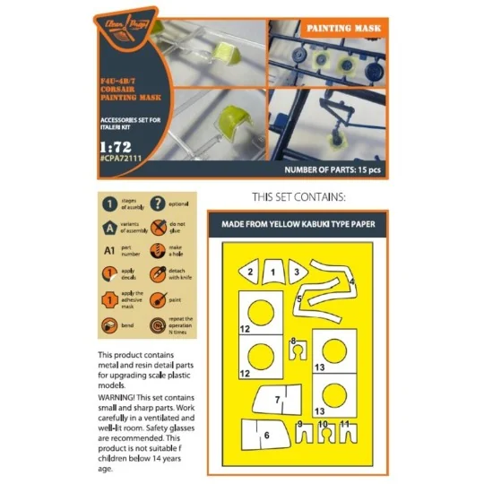 F4U-4B/7 Corsair painting mask for Italeri kits, 1/72 - Clear Prop ... F4U-4B/7 Corsair painting mask for Italeri kits, 1/72 - Clear Prop ...