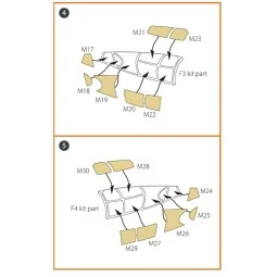 Me-410 B-1/U2/U4/R4 painting mask for Finemolds kits, 1/72 - Clear ...