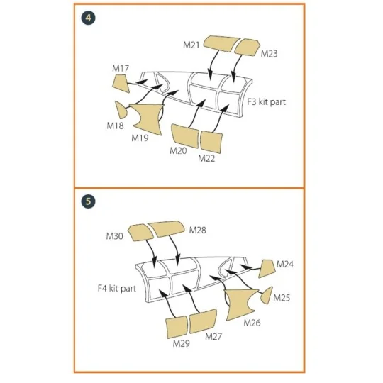 Me-410 B-1/U2/U4/R4 painting mask for Finemolds kits, 1/72 - Clear ...