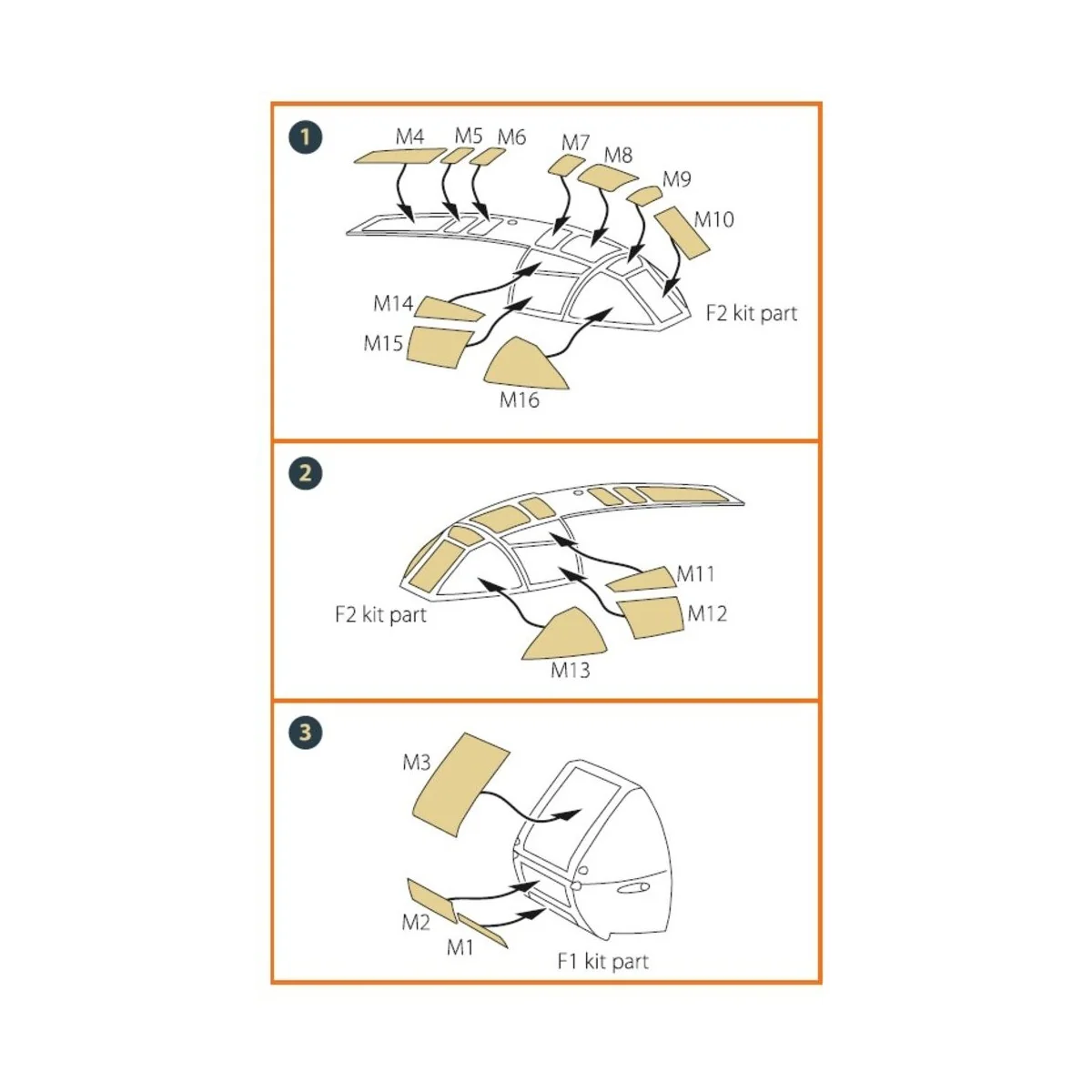 Me-410 B-1/U2/U4/R4 painting mask for Finemolds kits, 1/72 - Clear ...