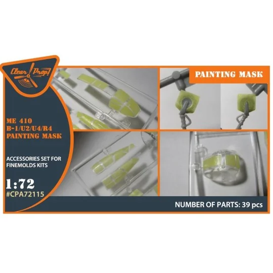 Me-410 B-1/U2/U4/R4 painting mask for Finemolds kits, 1/72 - Clear ...