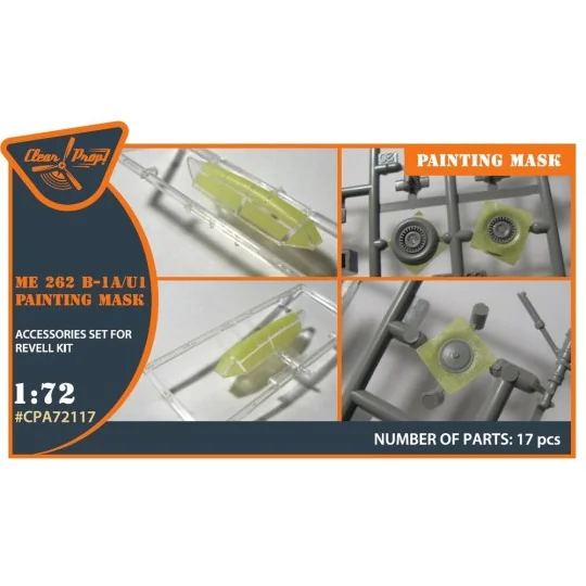Me-262B-1A/U1 painting mask for REVELL kit, 1/72 - Clear Prop Acces...