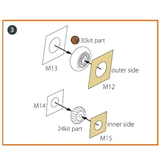 Me-262B-1A/U1 painting mask for REVELL kit, 1/72 - Clear Prop Acces...