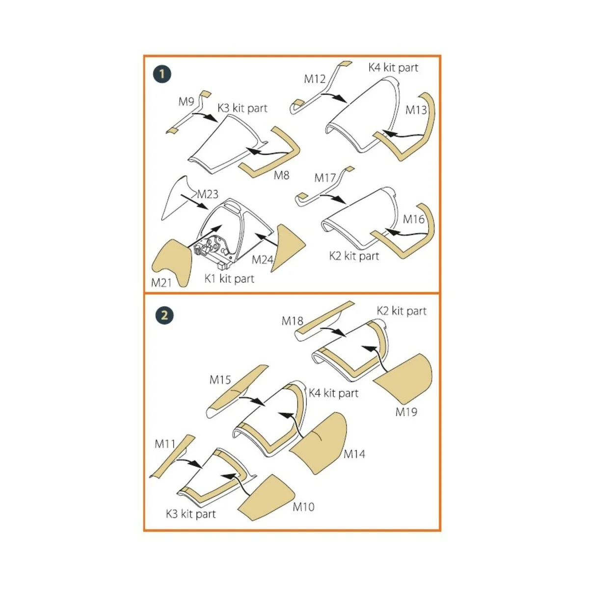 Mirage 2000D double-sided painting mask for Modelsvit kit 72075, 1/... Mirage 2000D double-sided painting mask for Modelsvit kit 72075, 1/...