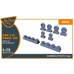 EMB-145 wheel set for A-model kits, 1/72 - Clear Prop Accessories C...