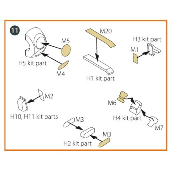 Mirage 2000D double-sided painting mask for Modelsvit kit 72075, 1/... Mirage 2000D double-sided painting mask for Modelsvit kit 72075, 1/...