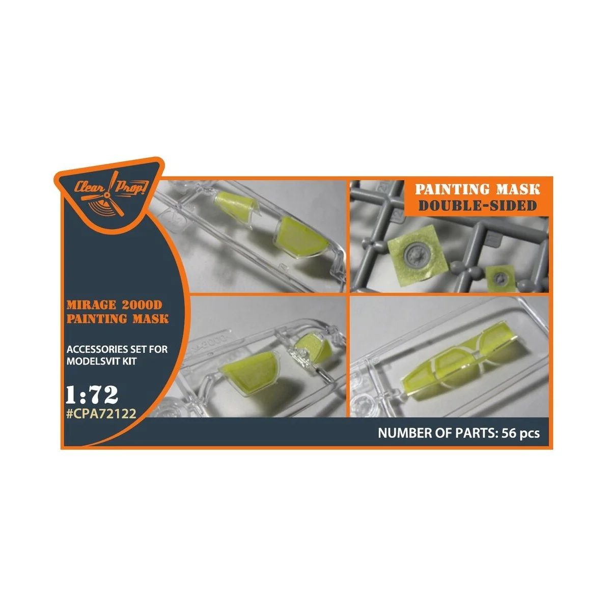 Mirage 2000D double-sided painting mask for Modelsvit kit 72075, 1/... Mirage 2000D double-sided painting mask for Modelsvit kit 72075, 1/...