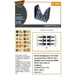 RS-82 used on the following airplanes: I-15bis, I-16, I-153, Yak-1,...