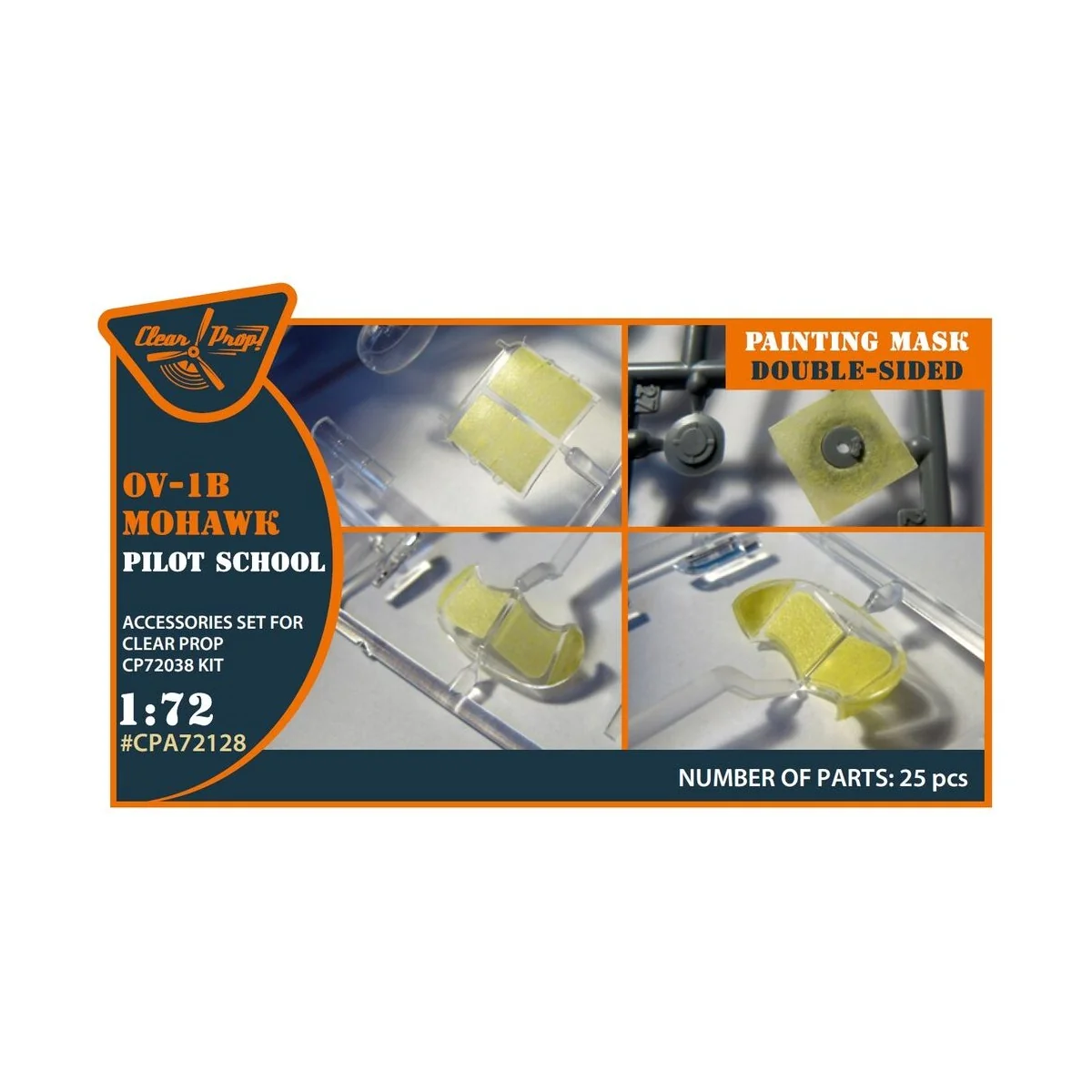 OV-1B Mohawk Pilot School painting mask for CP kit CP72038, 1/72 - ...