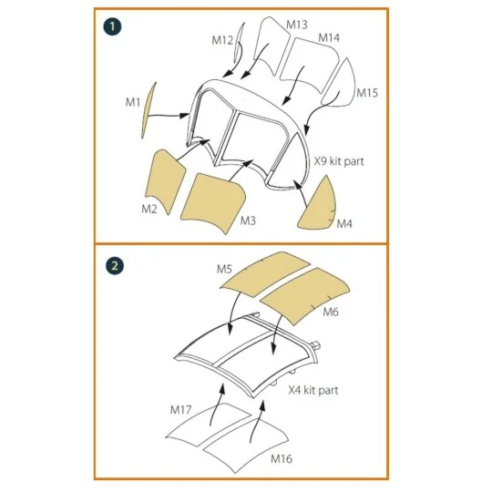 OV-1B Mohawk Pilot School painting mask for CP kit CP72038, 1/72 - ...