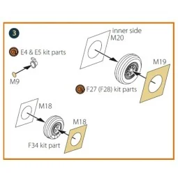 FC-1 Fierce Dragon double-sided painting mask for Trumpeter kit, 1/...