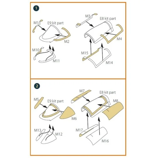 FC-1 Fierce Dragon double-sided painting mask for Trumpeter kit, 1/...