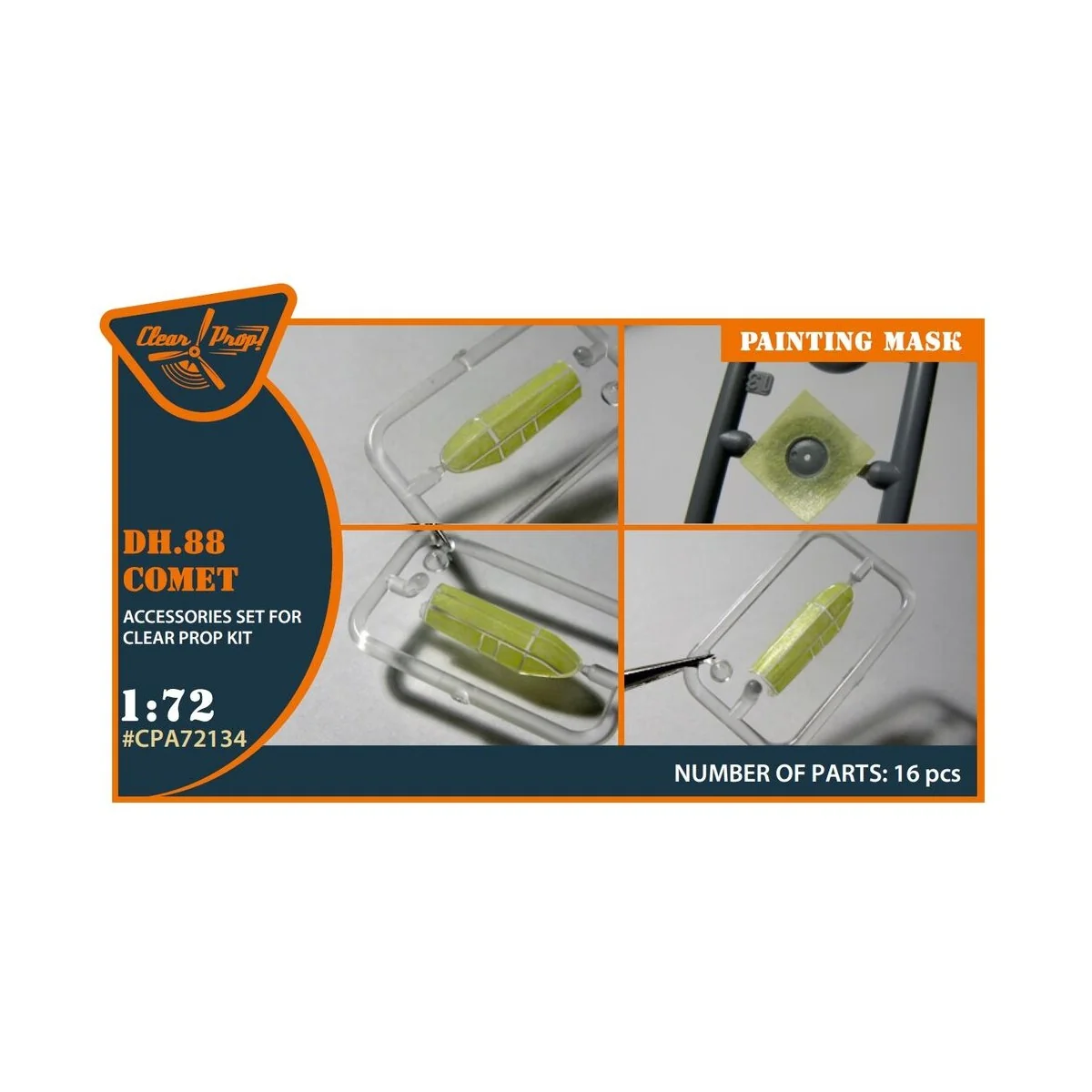 DH.88 Comet painting mask for CP kits, 1/72 - Clear Prop Accessorie... DH.88 Comet painting mask for CP kits, 1/72 - Clear Prop Accessorie...