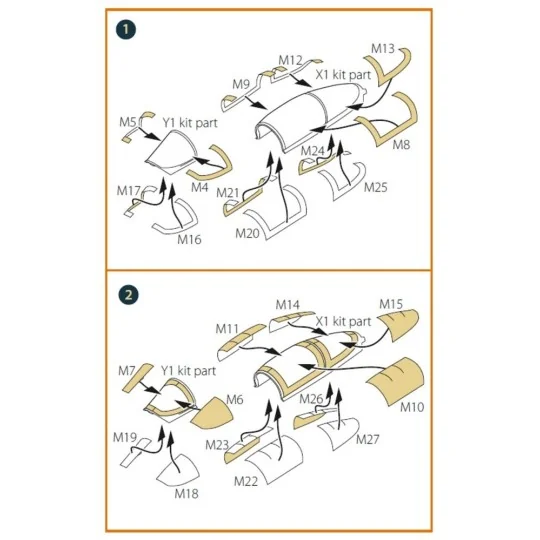 F-15C painting mask for Finemolds kits, 1/72 - Clear Prop Accessori...