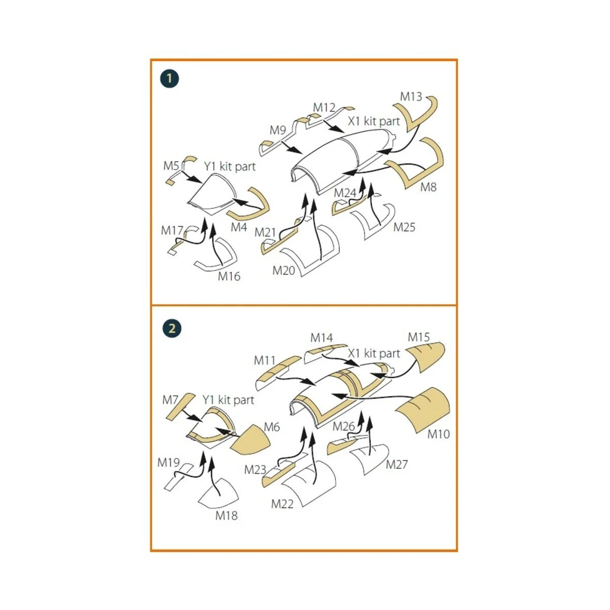 F-15C painting mask for Finemolds kits, 1/72 - Clear Prop Accessori...