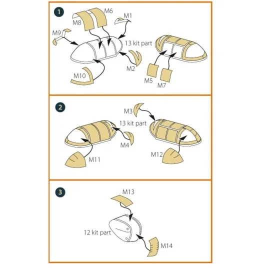 Arado Ar-240 painting mask for REVELL kit, 1/72 - Clear Prop Access...