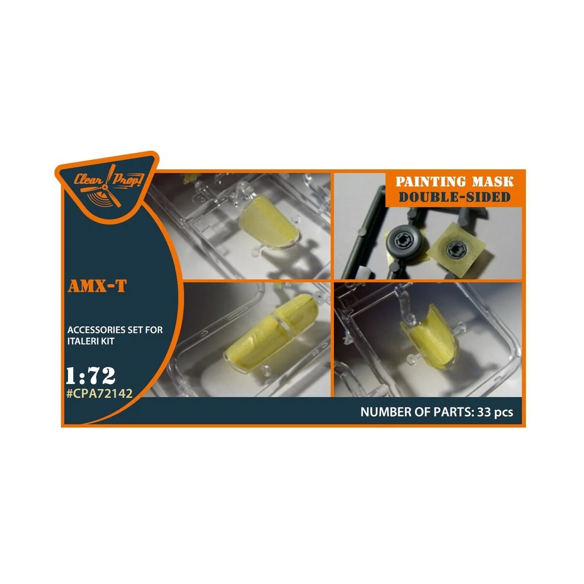 AMX-T double-sided painting mask for Italeri kits, 1/72 - Clear Pro... AMX-T double-sided painting mask for Italeri kits, 1/72 - Clear Pro...