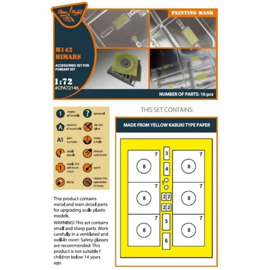 M142 Himars painting mask for Foreart kits, 1/72 - Clear Prop Acces... M142 Himars painting mask for Foreart kits, 1/72 - Clear Prop Acces...